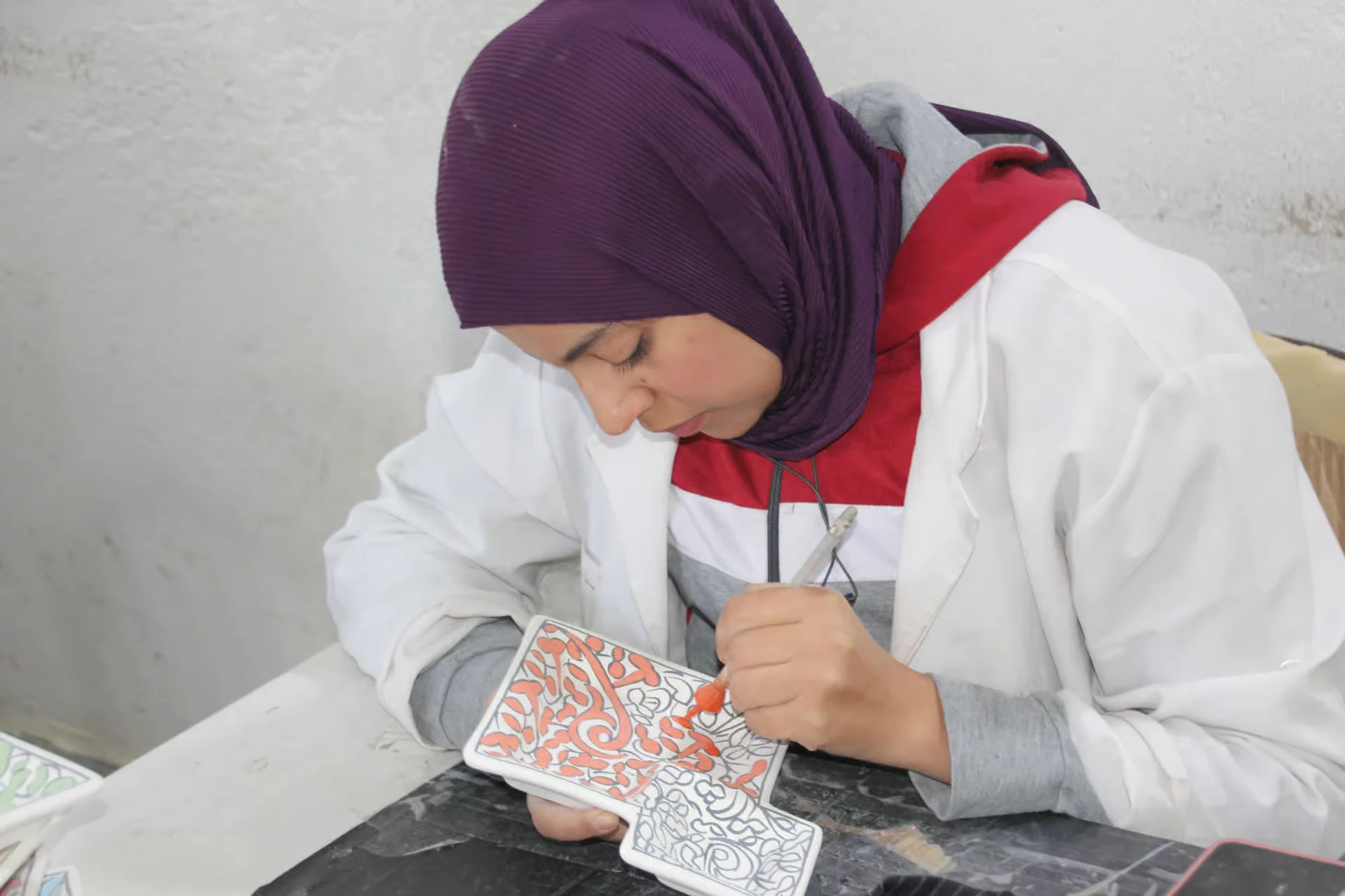 Matériel et pièces en cours dans l'atelier
